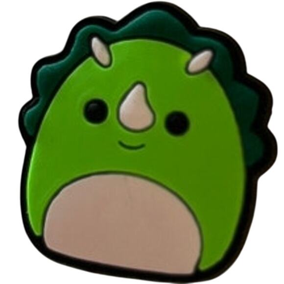 Croc Jibbitz | Squishmallows Tristan the Green Triceratops Dinosaur | Cute Gift - Picture 2 of 4